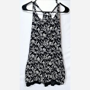 Small FOREVER21 Black White Shorts Romper